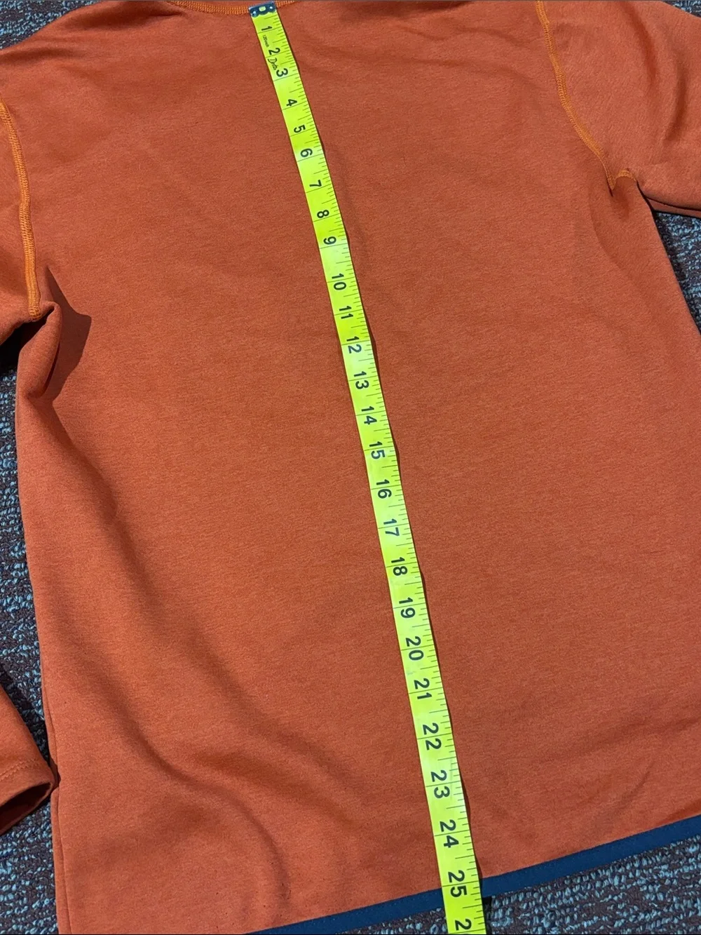 The north face skyline full zip fleece jacket logo stretch orange/navy small